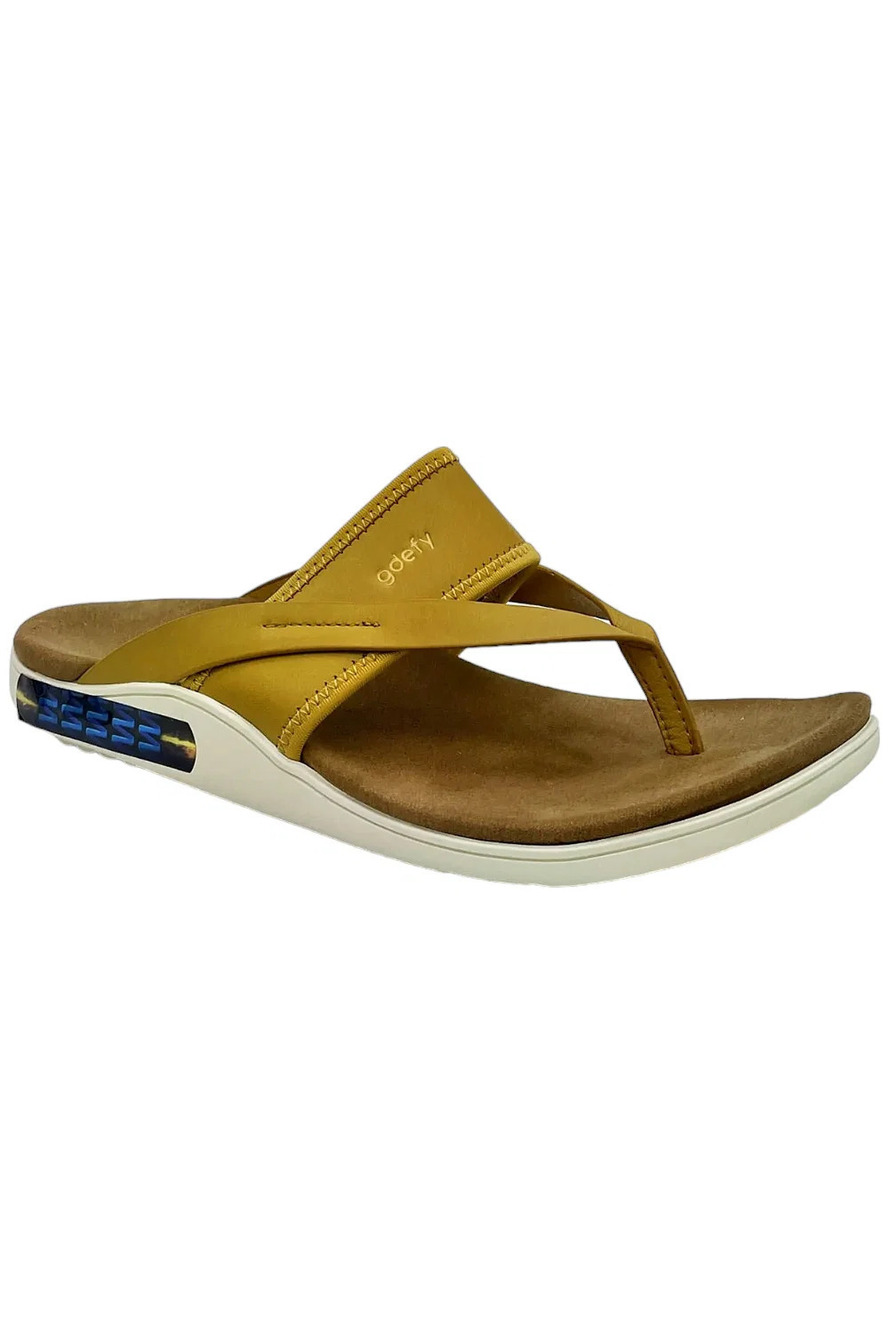 GDEFY VersoShock Orthotic Thong Sandals Gimor Mustard - Medium